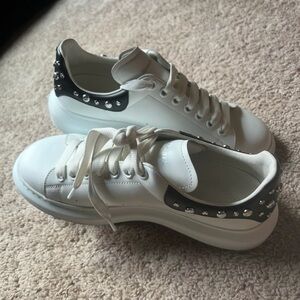 Stylish White and Black Women's Sneakers